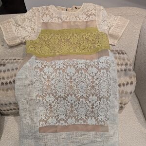 Rebecca Taylor Lacy Tea-length Cocktail Dress Size 6